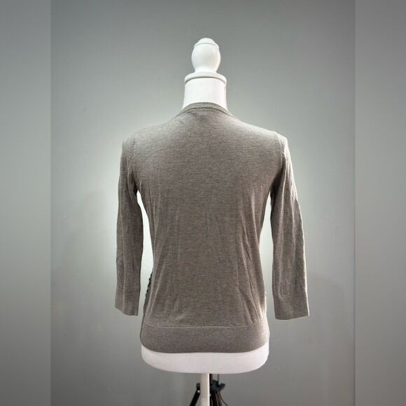 Gray Talbots Sequin Front Cardigan Size S EUC - Picture 2 of 6